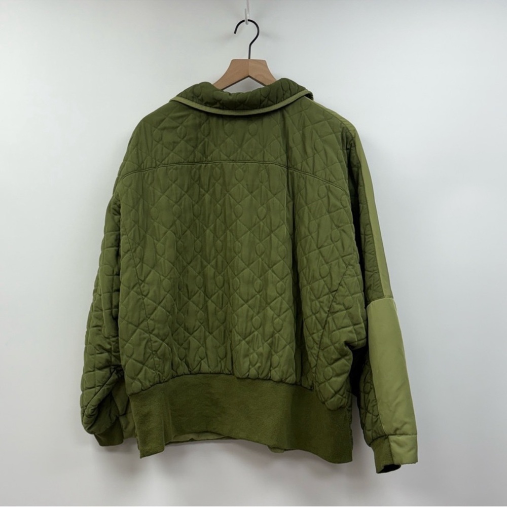 Anthropologie Pilcro green Quilted jacket Coat Sz large - Picture 10 of 15